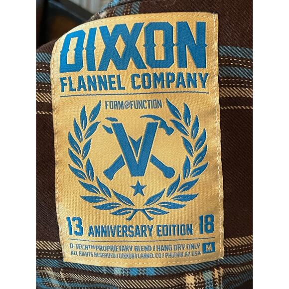Dixxon Apache Anniversary Edition Brown Plaid Flannel Shirt size Medium - Picture 3 of 11